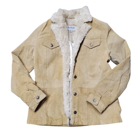 Wilsons Leather Jackets & Blazers - Wilsons Leather Stiffed Suede Faux Shearling Lined Jacket - Women's Medium